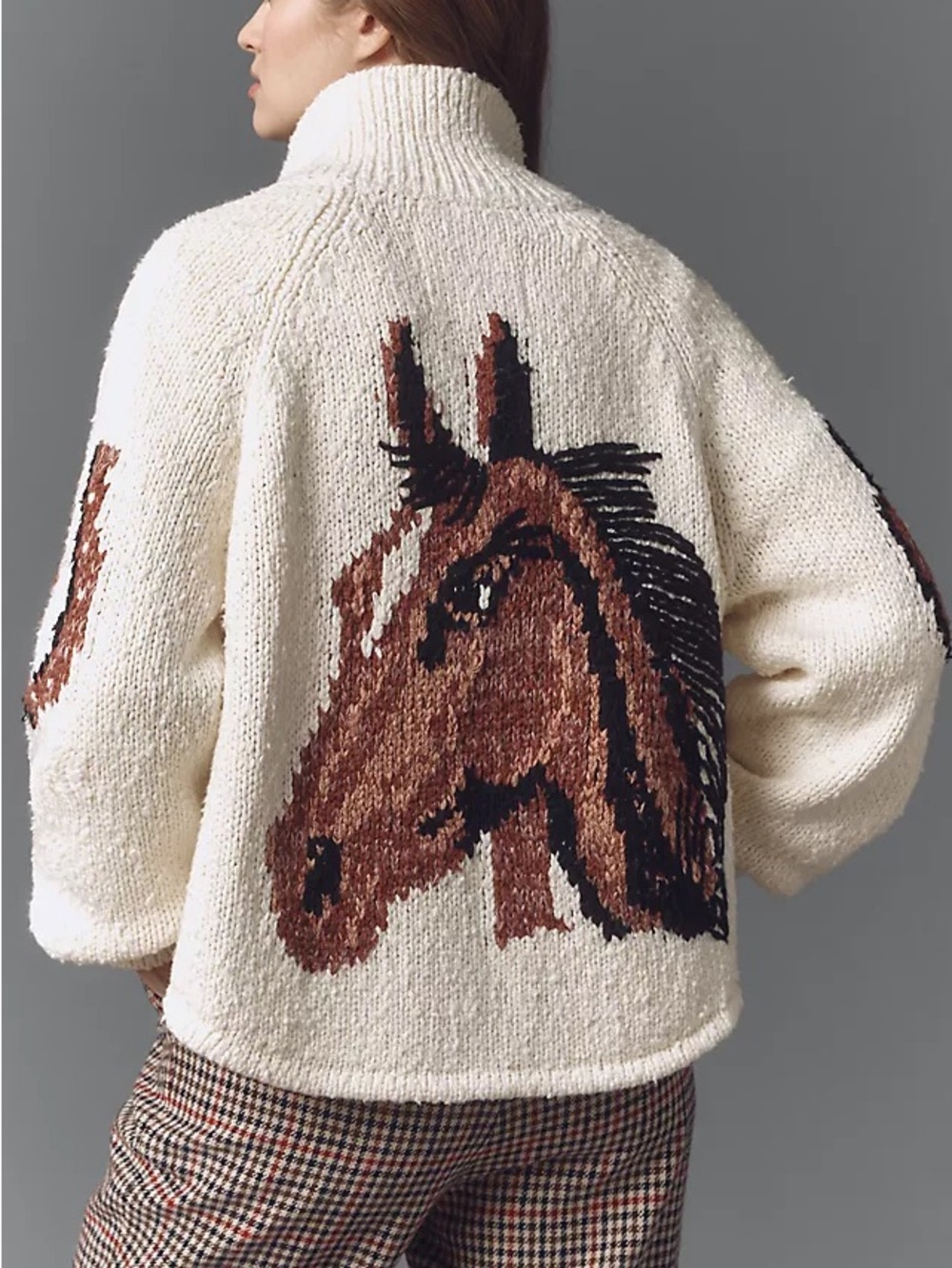Anthropologie Pilcro Knit Western Horse Cardigan